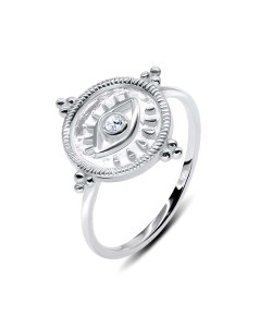 Mystery CZ Eye Silver Ring NSR-3299